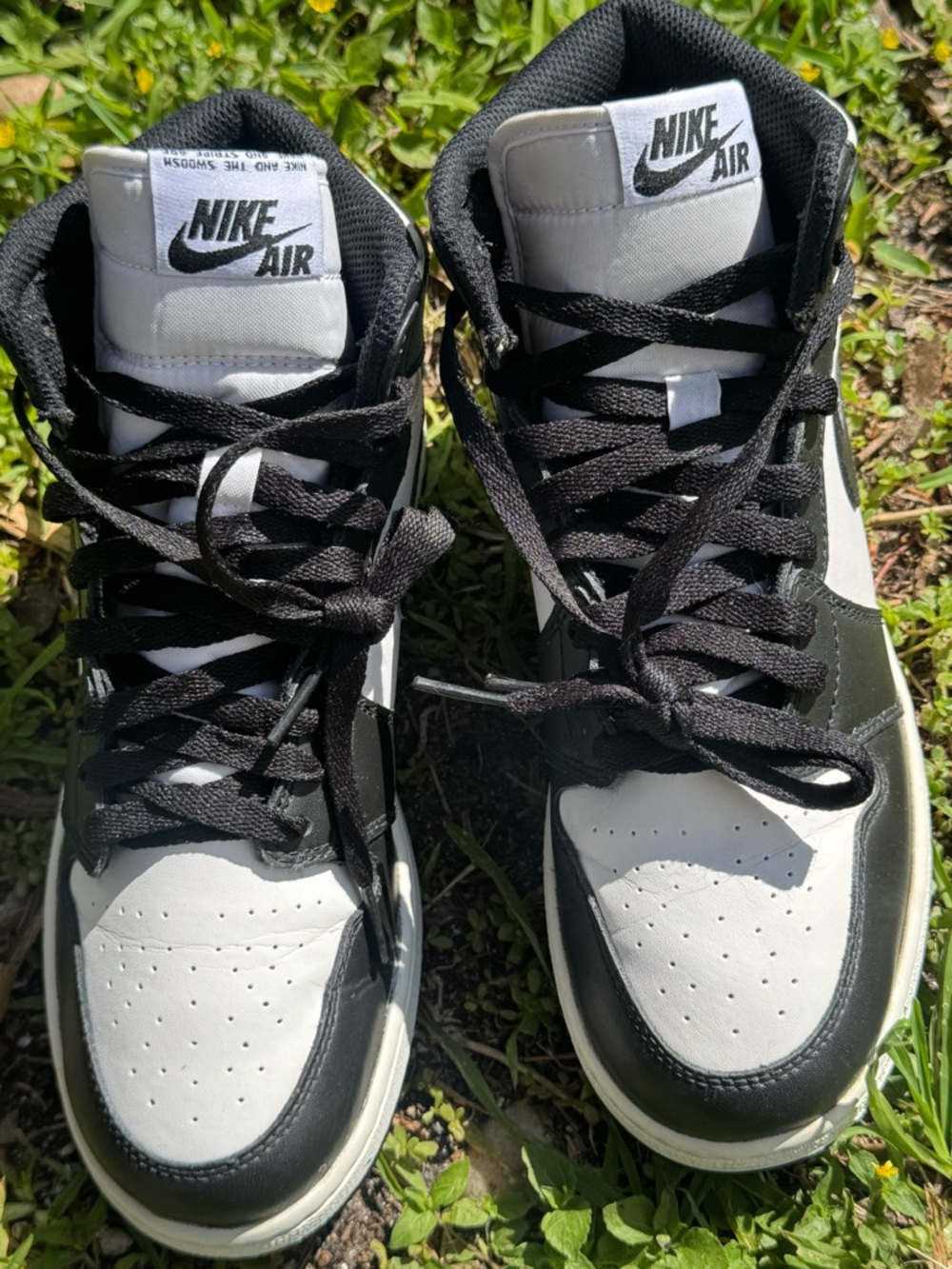 Nike Air Jordan 1 Retro High OG "Black White" GS - Picture 15 of 15